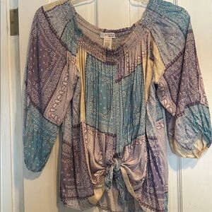 Ariella gorgeous off shoulder bandanna print top